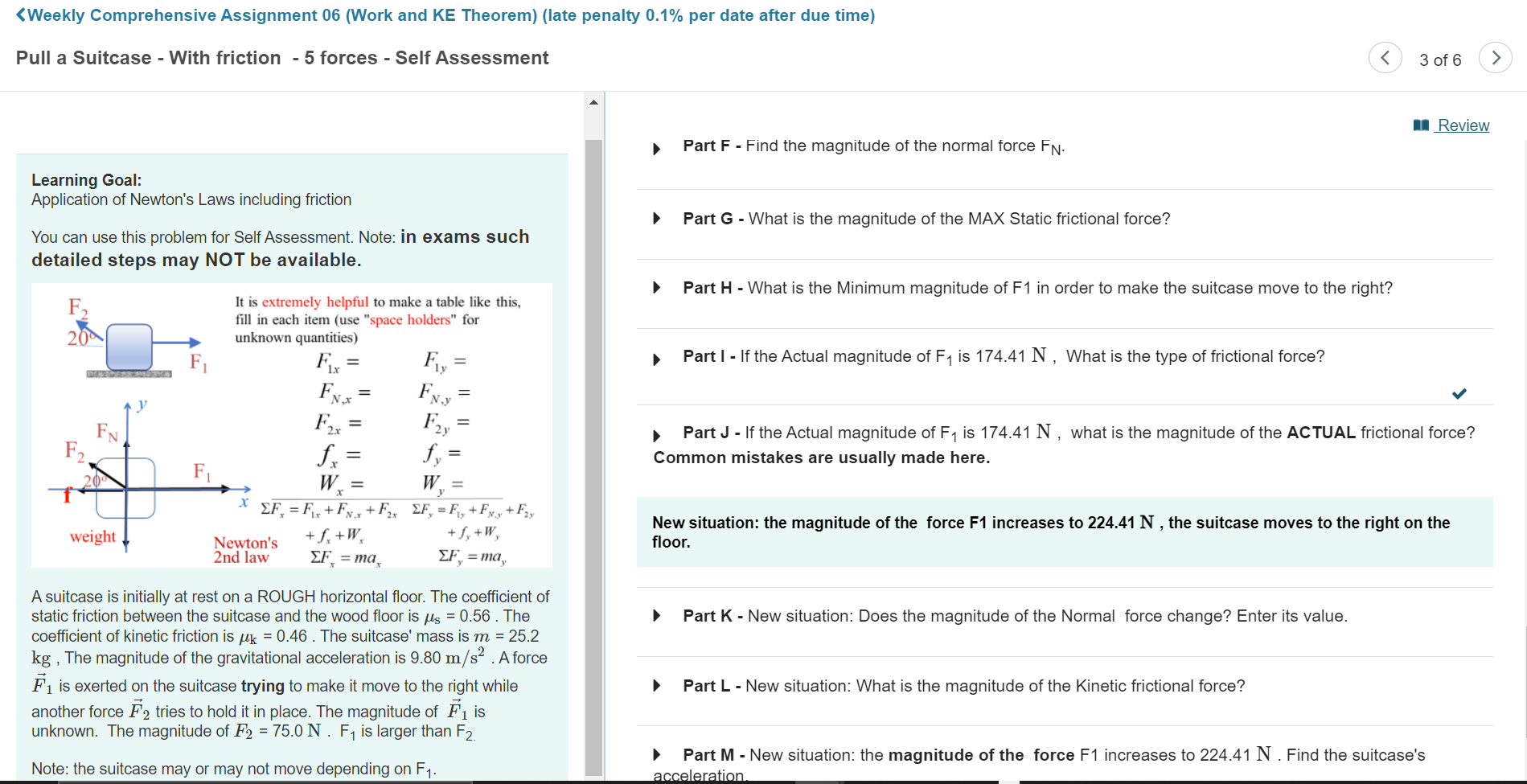Solved Review Part F - Find the magnitude of the normal | Chegg.com