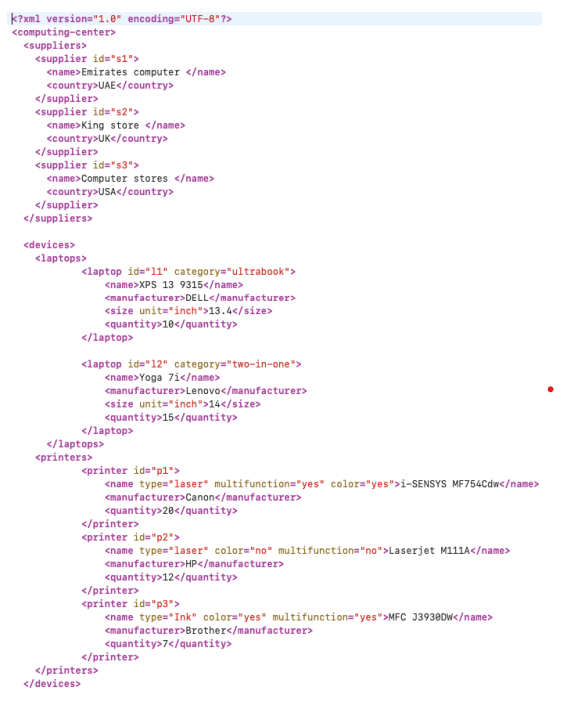 Solved The following XML file is given: computing.xml Write | Chegg.com