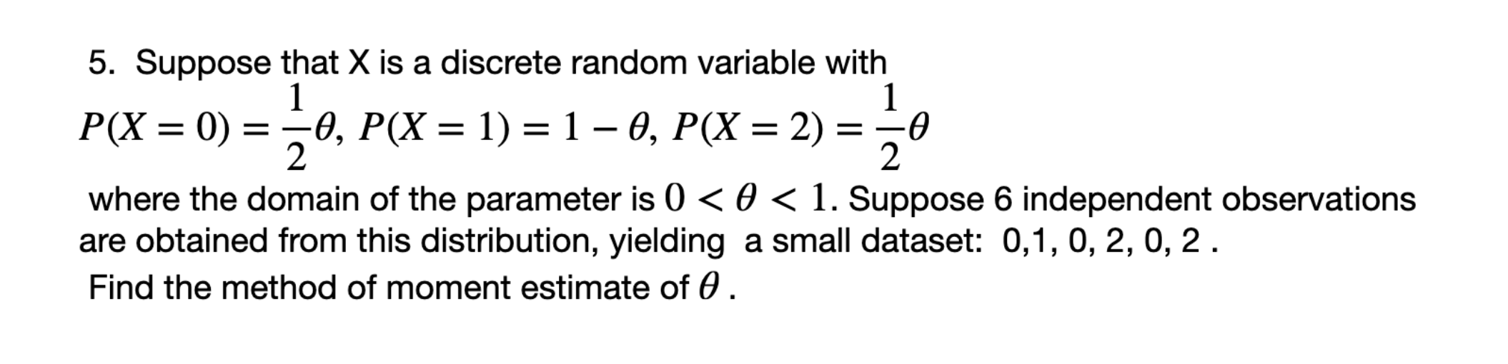Solved 5. Suppose that X is a discrete random variable with | Chegg.com
