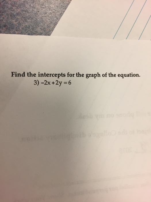 Solved Find the intercepts for the graph of the equation. 3) | Chegg.com