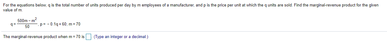 Manufacturing Math Unit 70 Solved For the equations below, is the total number of units | Chegg.com