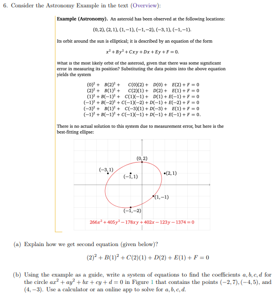 Solved 6. Consider The Astronomy Example In The Text | Chegg.com