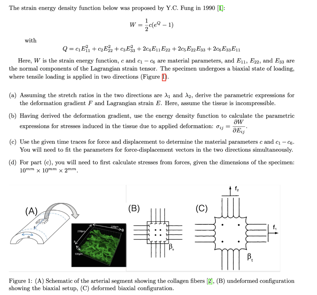 The Strain Energy Density Function Below Was Proposed | Chegg.com