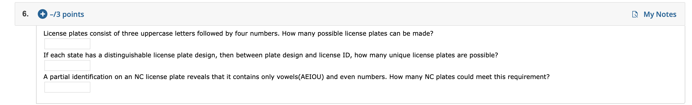 how many points are on my license nc