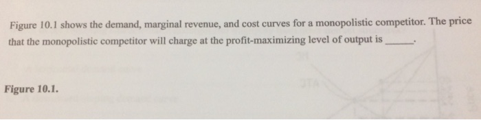 Solved Figure 10.1 shows the demand, marginal revenue, and | Chegg.com