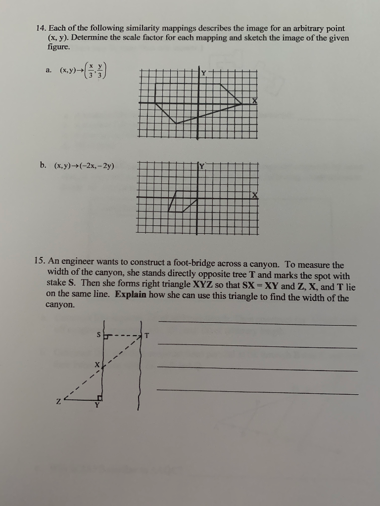 Solved 14. Each of the following similarity mappings | Chegg.com