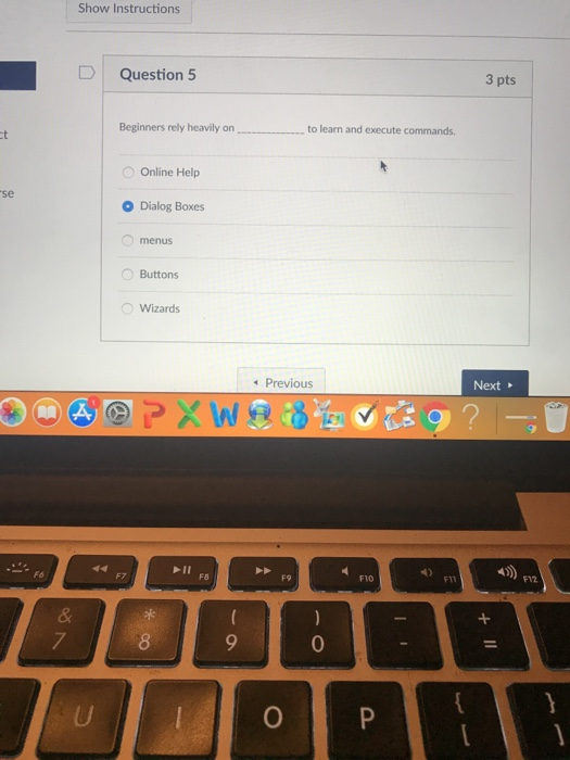 Show Instructions D Question 5 3 pts Beginners rely | Chegg.com