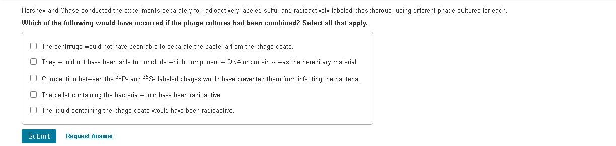 in the hershey and chase experiment radioactively labeled