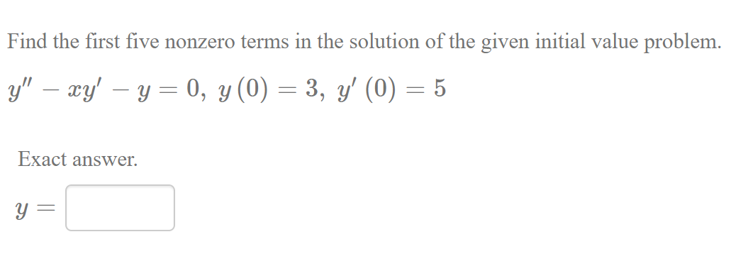 Solved Hello I need some help with my Differential Equations | Chegg.com