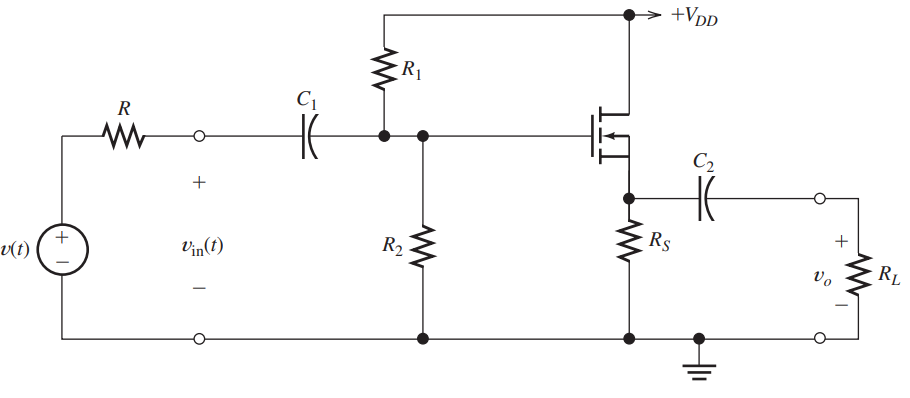 Solved Consider the source follower shown in Figure | Chegg.com