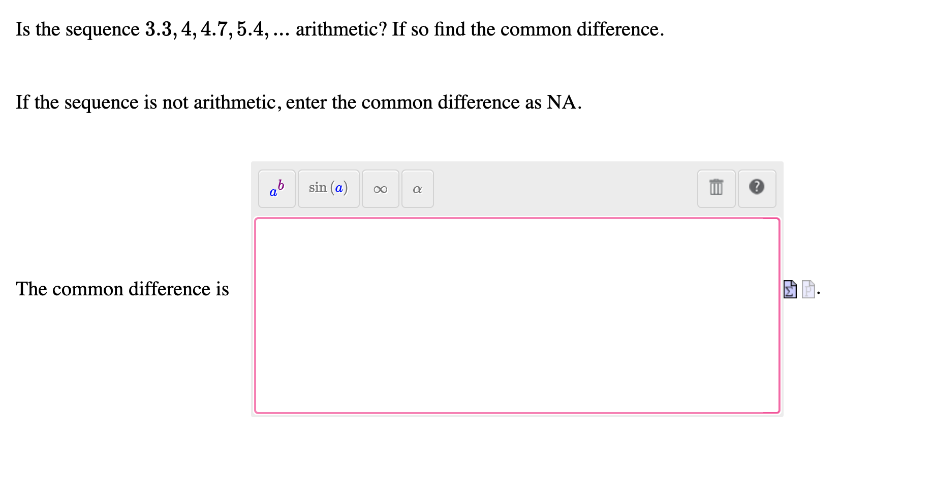 find the common difference of the arithmetic sequence 33 39 45