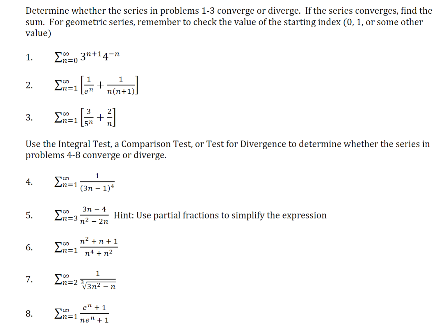 Solved Determine whether the series in problems 1-3 | Chegg.com