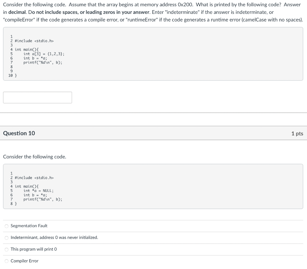 Solved Consider The Following Code. Assume That The Array | Chegg.com