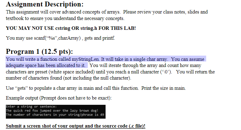 Solved Assignment Description: This assignment will cover | Chegg.com