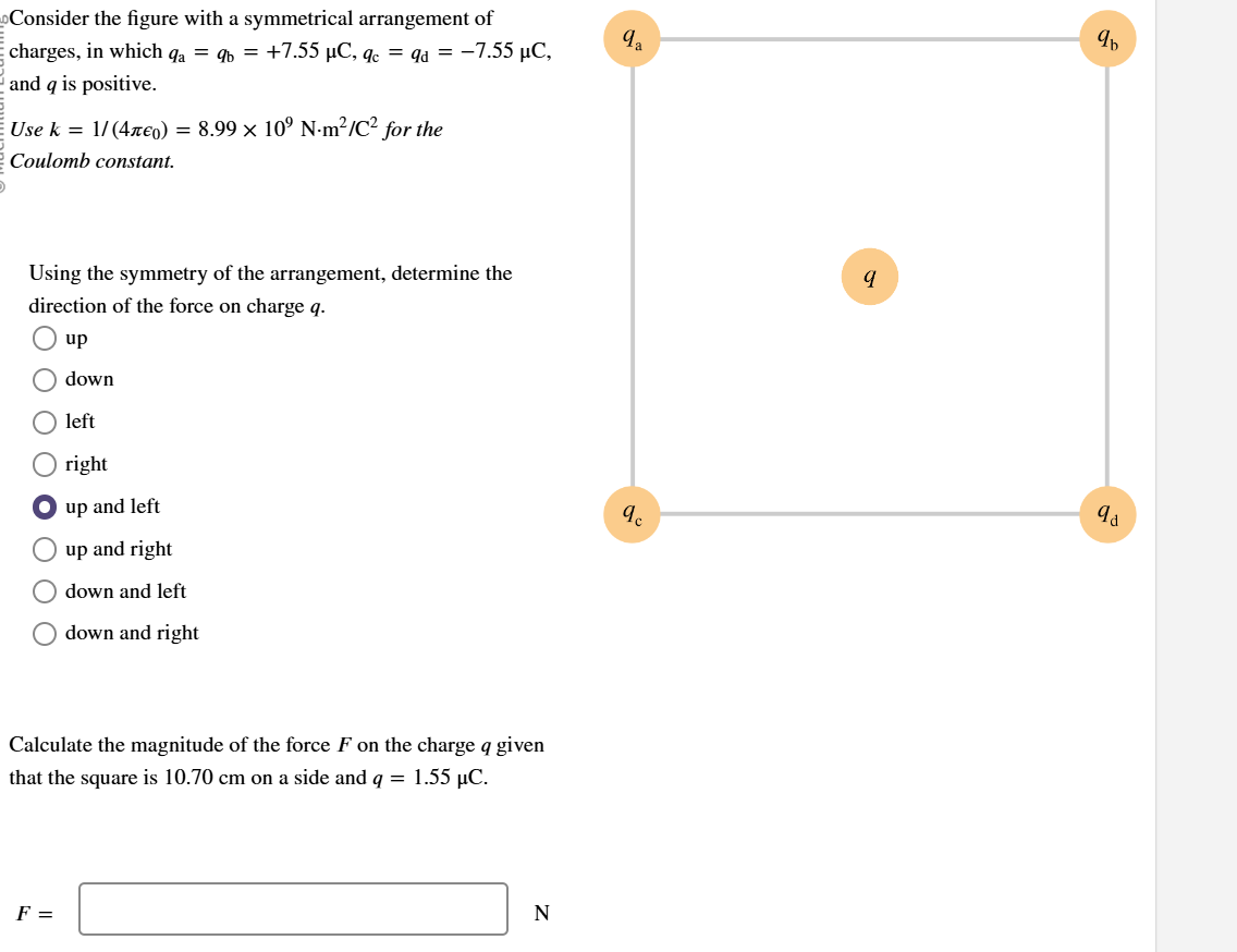 Solved Consider the figure with a symmetrical arrangement of | Chegg.com