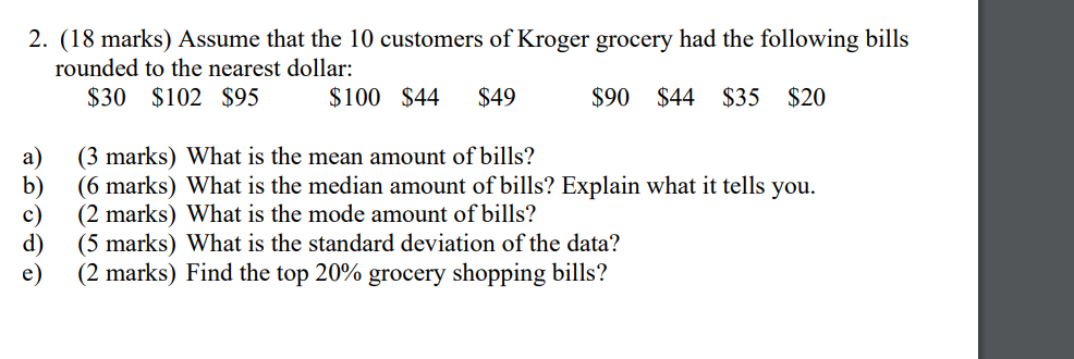 Solved 1. (17 marks) The following table represents the | Chegg.com
