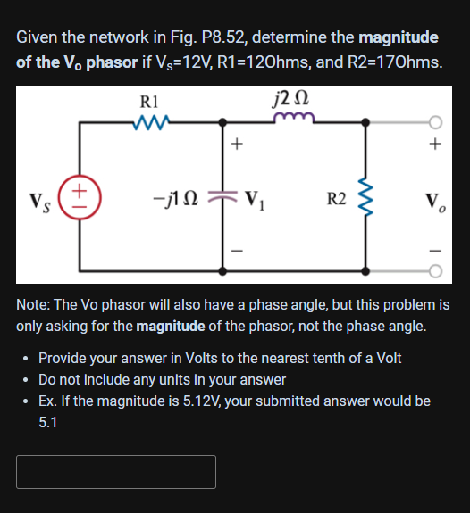 Solved Given The Network In Fig. P8.52, Determine The | Chegg.com