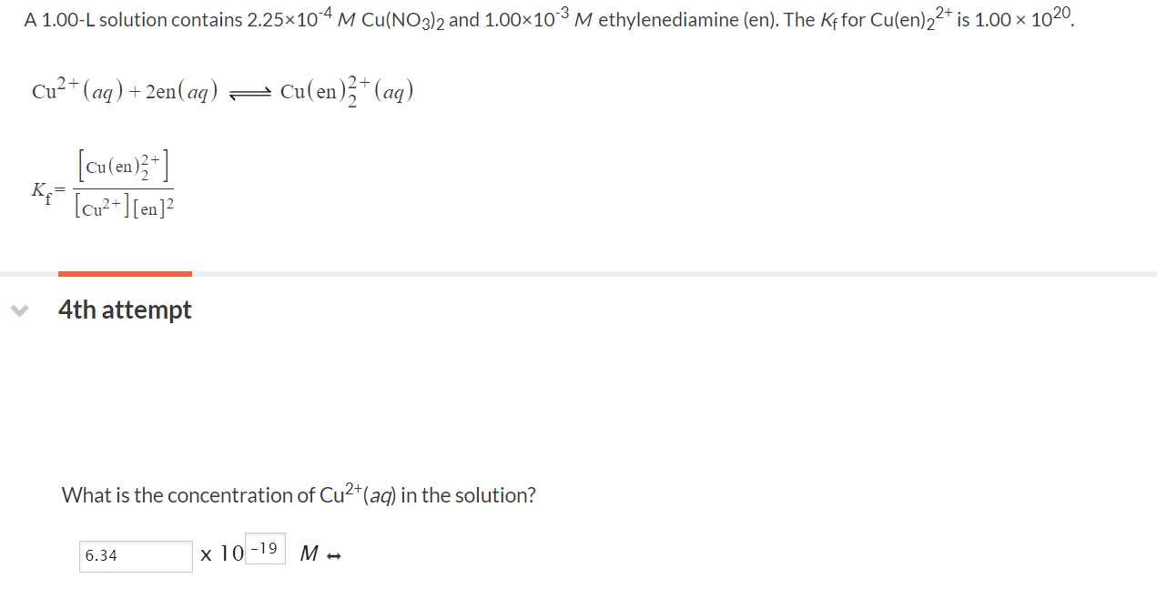 Solved A 1.00- L Solution Contains 2.25×10−4mcu(no3)2 And 