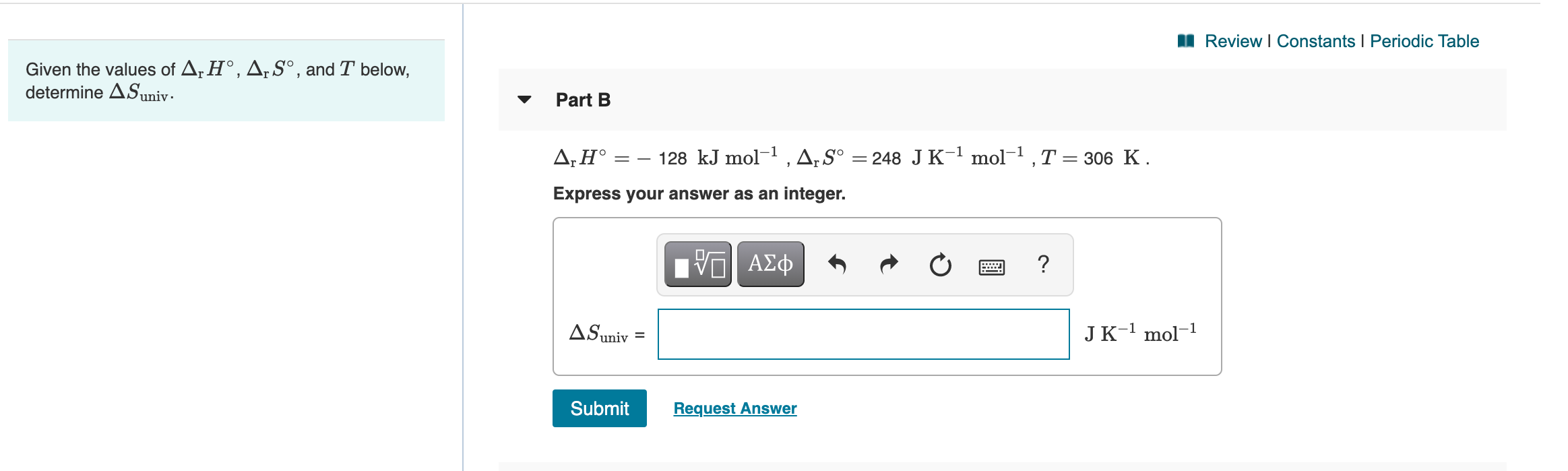 Solved I Review | Constants | Periodic Table Given the | Chegg.com