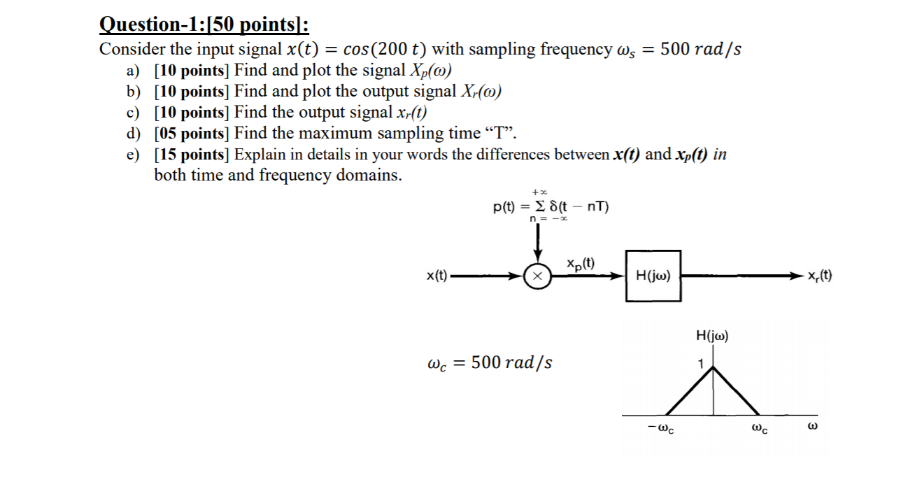 Solved Question 1 50 Points Consider The Input Signal Chegg Com