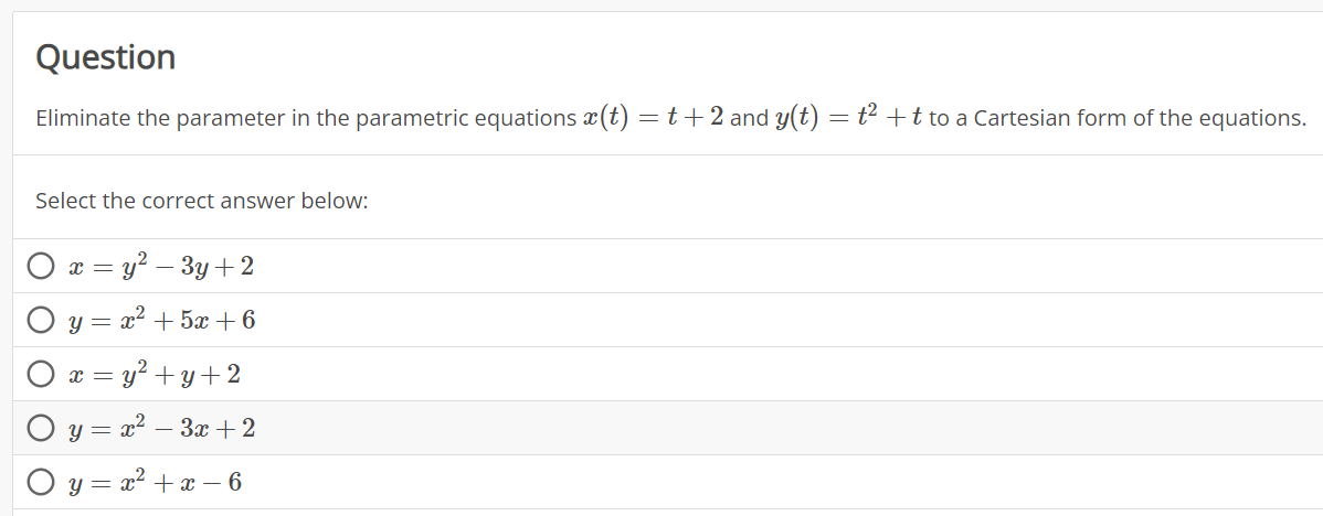 Eliminate The Parameter In The Parametric Equations | Chegg.com