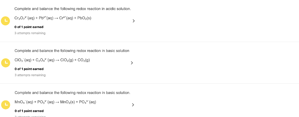 Solved Complete And Balance The Following Redox Reaction In | Chegg.com