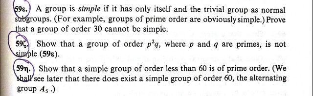 Solved A group is simple if it has only itself and the | Chegg.com
