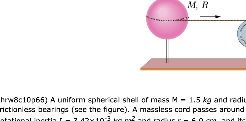 Solved M R I 1 M Hrw8c10p66 A Uniform Spherical Shell Of Chegg Com