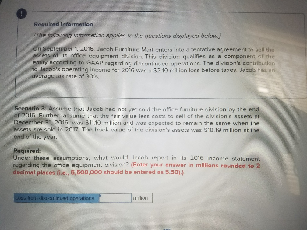 Solved Required information IThe following information