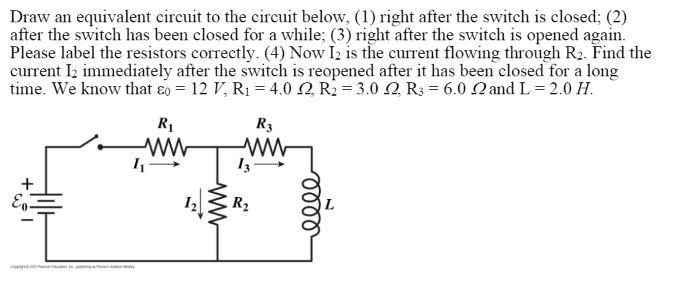Solved Draw an equivalent circuit to the circuit below, (1) | Chegg.com