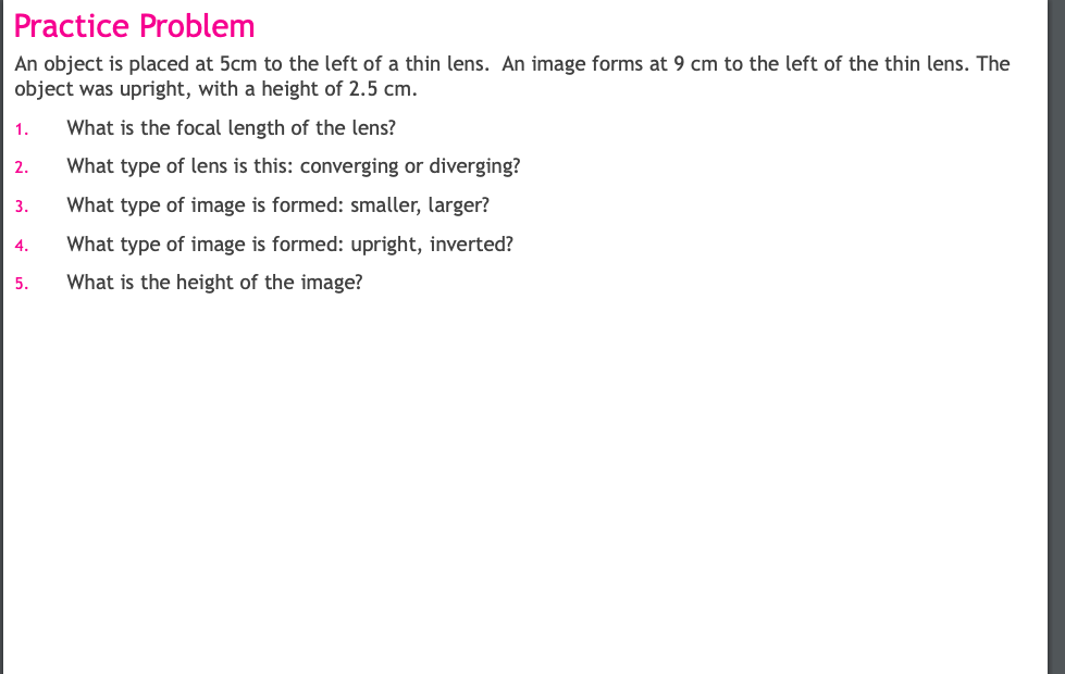 Solved Draw a ray diagram for each scenario. The arrow | Chegg.com