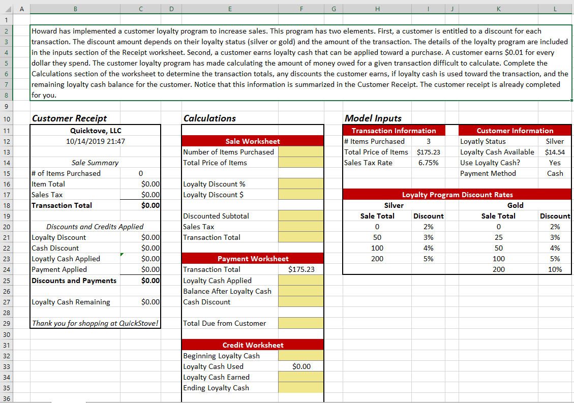 Calculating Sales Tax Worksheet