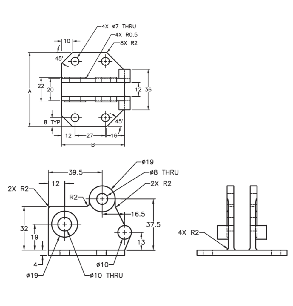 Solved 2. Model the part shown (error within 1% allowed) | Chegg.com