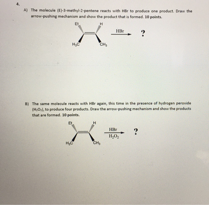 2 pentene reacts with br2