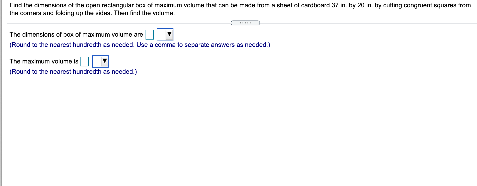 Solved Find the dimensions of the open rectangular box of | Chegg.com