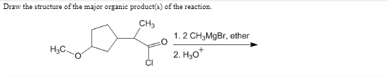 Solved Draw the structure of the major organic product(s) of | Chegg.com