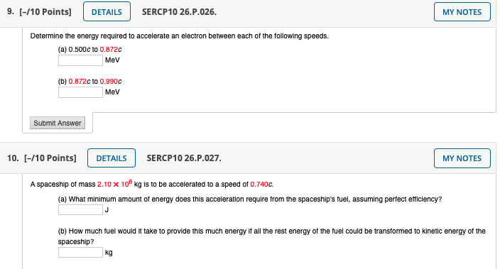 Solved 1. Determine The Energy Required To Accelerate An | Chegg.com