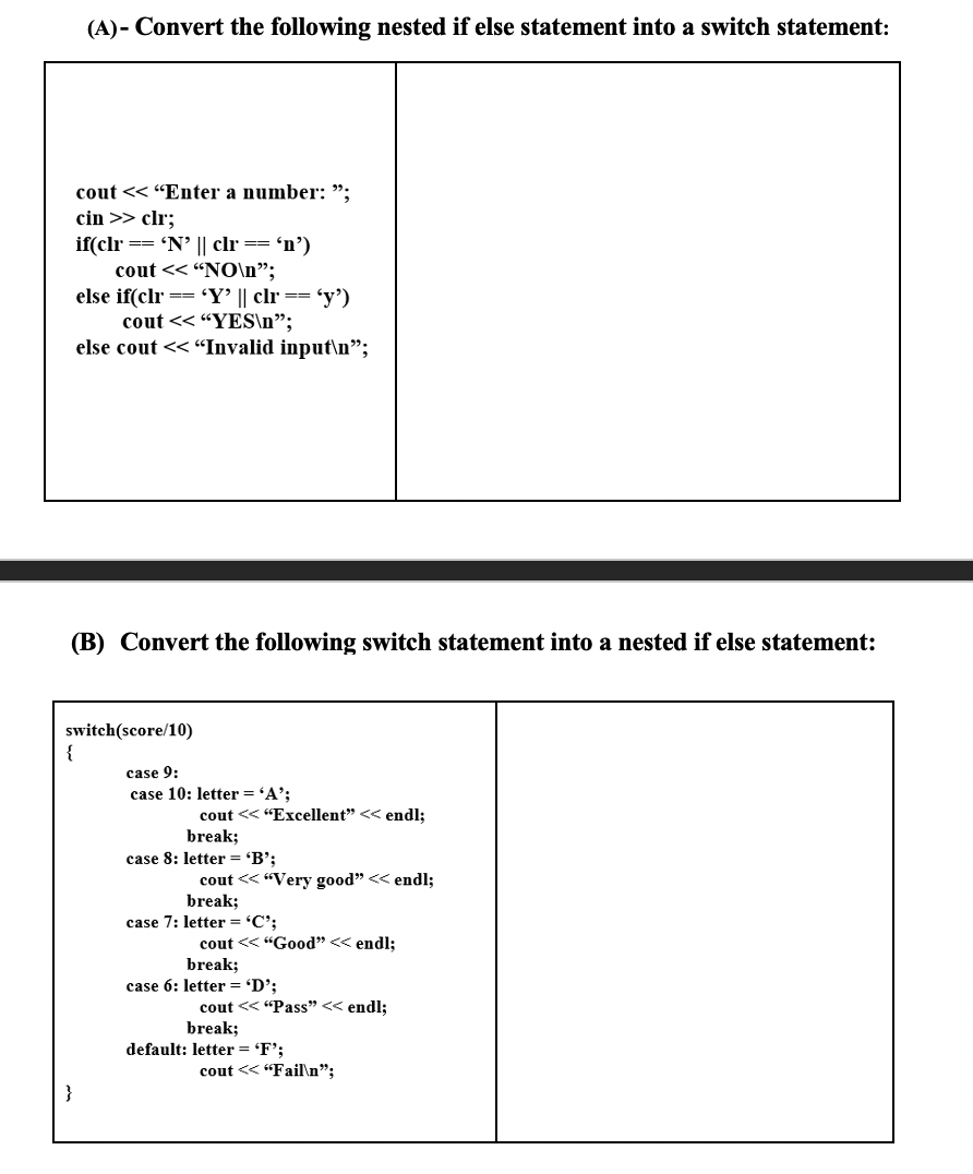 Solved (A)- Convert The Following Nested If Else Statement | Chegg.com