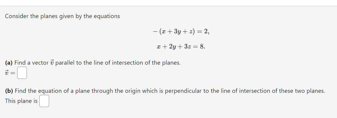 Solved Consider The Planes Given By The Equations | Chegg.com