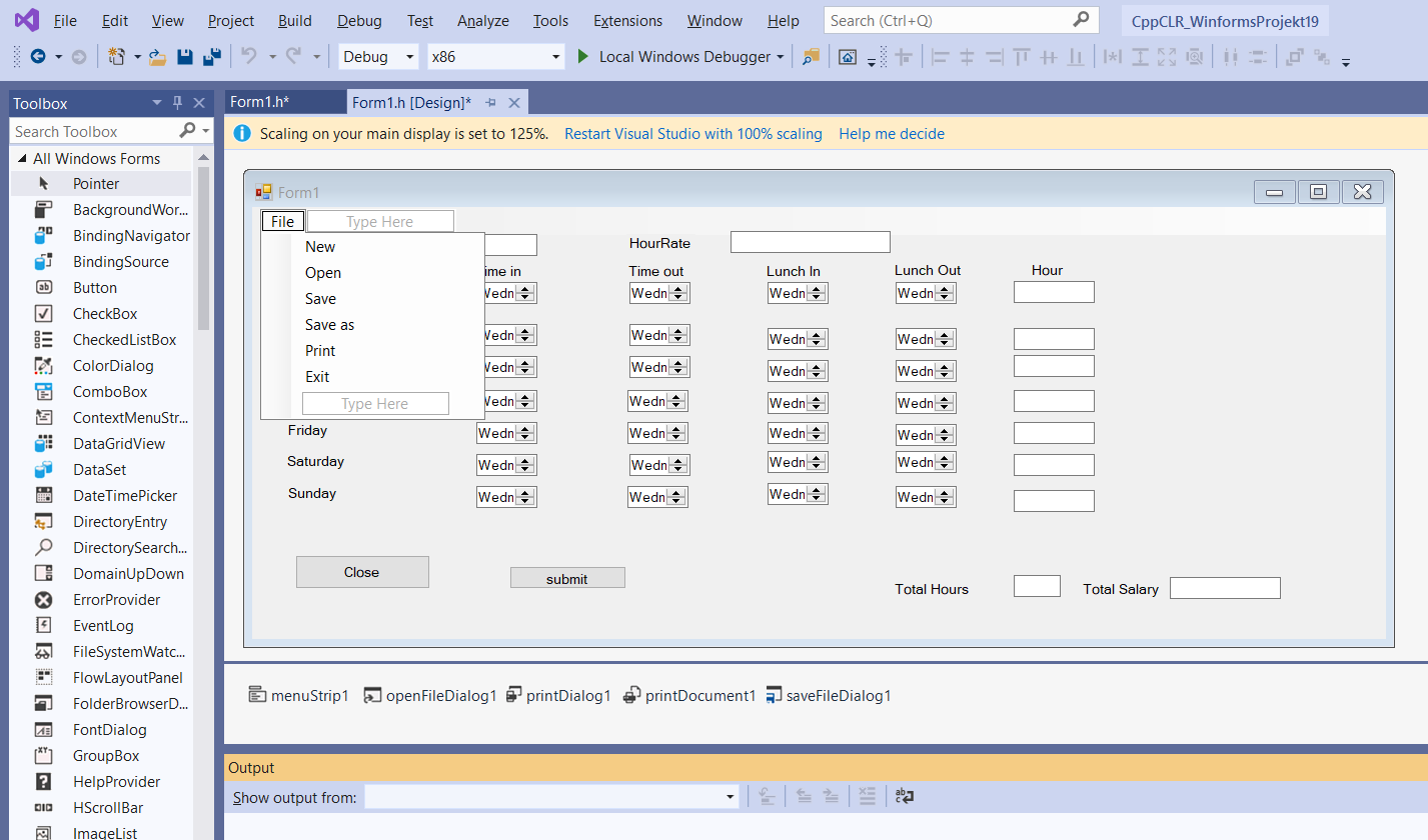 C 1 Create A Windows Form Application For The T Chegg Com