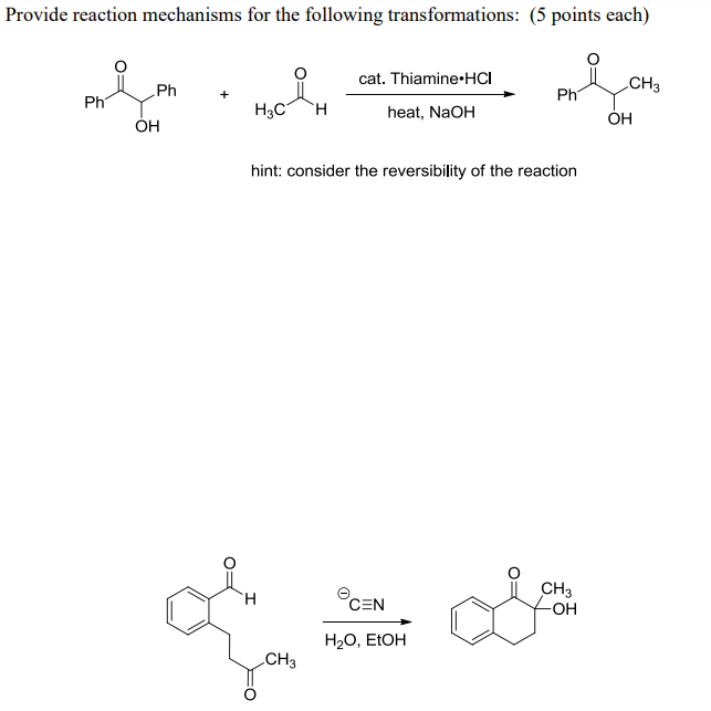 Solved Provide reaction mechanisms for the following | Chegg.com