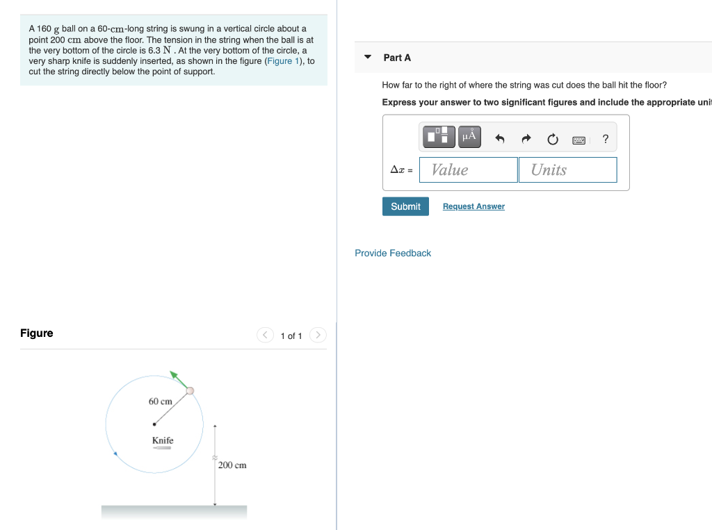 Solved A 160 g ball on a 60-cm-long string is swung in a | Chegg.com