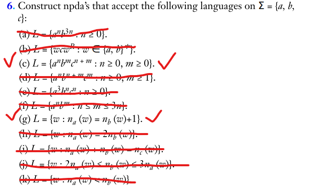 Solved 6. Construct Npda's That Accept The Following | Chegg.com