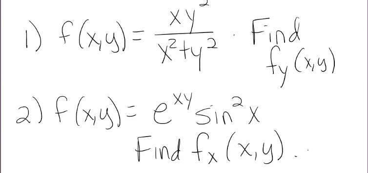 Solved | 1 f(x,y) = = 2 X ху (x Find x²ty? fy (x,y) 2) | Chegg.com