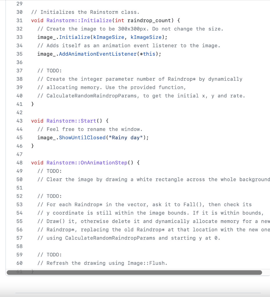 Solved You Will Create A Raindrop Class Representing An Chegg