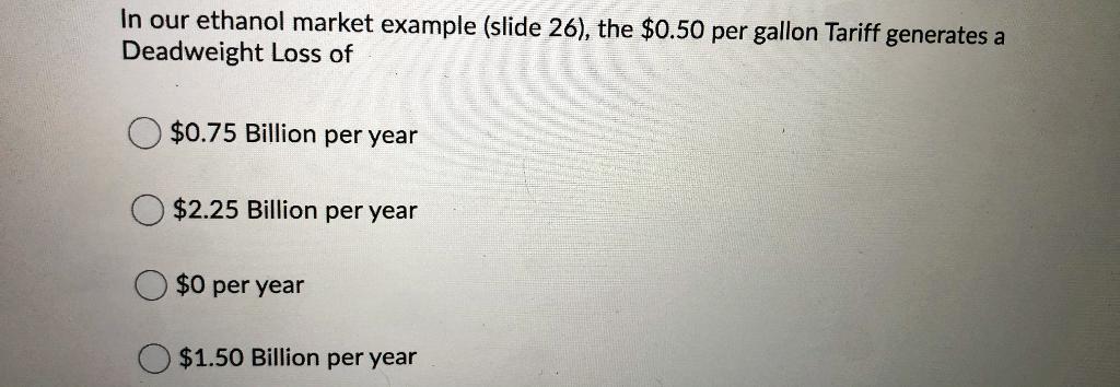 Solved Tariffs: Class Exercise In dollars, the tariff | Chegg.com