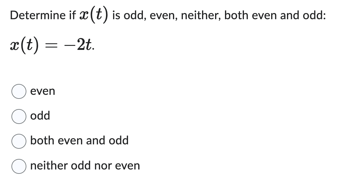 x 2 is even or odd