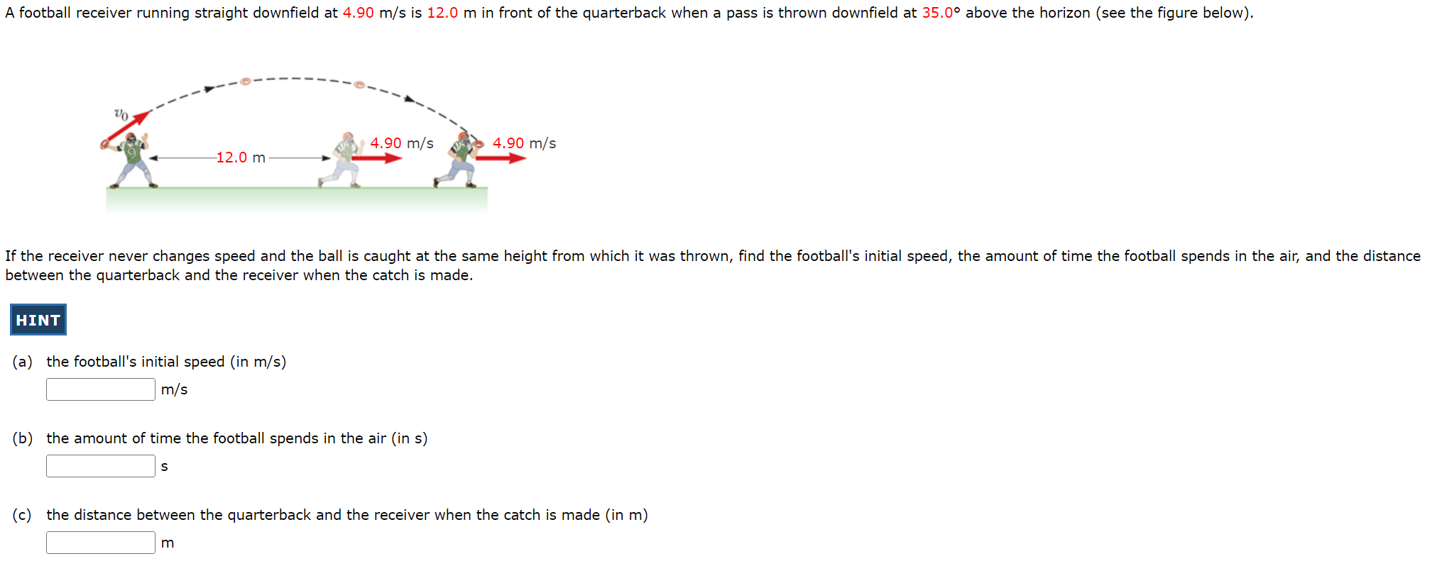 Solved between the quarterback and the receiver when the | Chegg.com