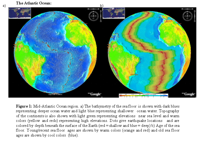 Solved The Atlantic Ocean: A) B) *Google *"Google Figure 1: | Chegg.com