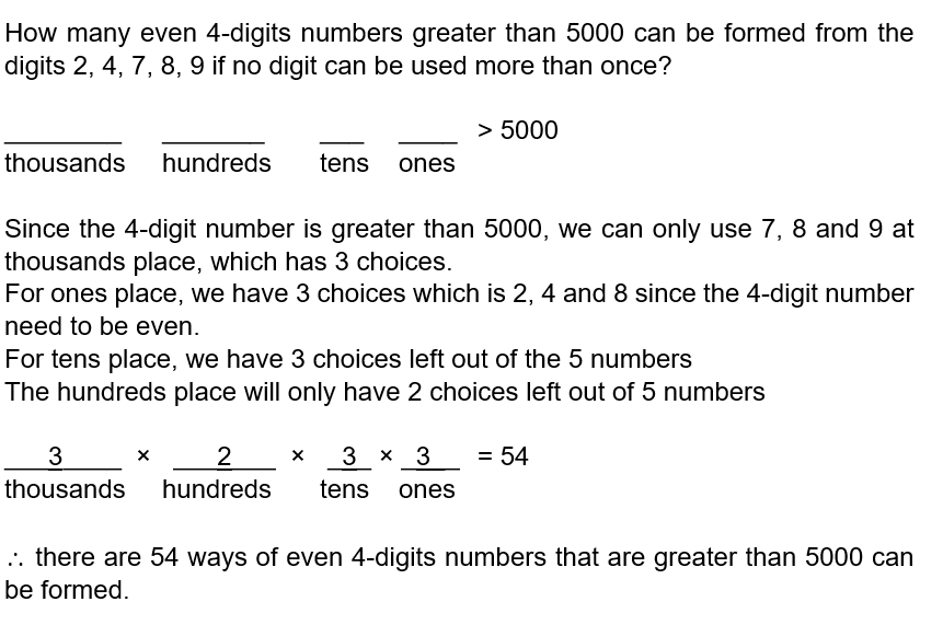 Solved How many even 4-digits numbers greater than 5000 can | Chegg.com